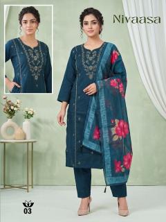 Desi kudi nivaasa 3pcs wholesale kurti dealers in india